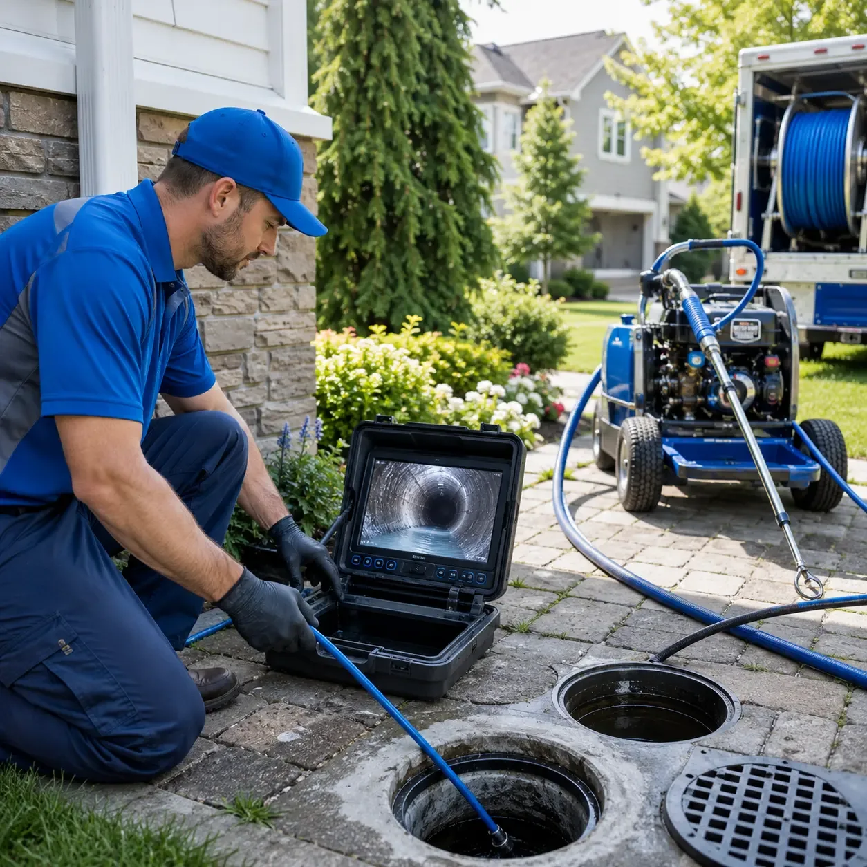 Outdoor drain cleaning professionals serving Strawn, TX